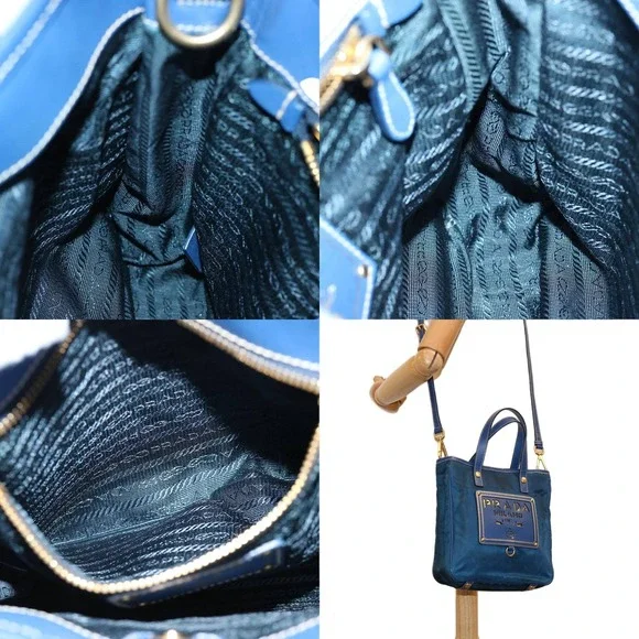 💎✨BEAUTIFUL✨💎 PRADA Hand Bag Nylon 2way Blue - Picture 16 of 16